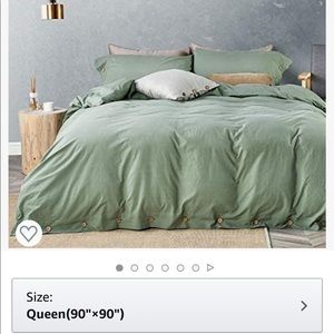 Queen Duvet Cover NEW sage green